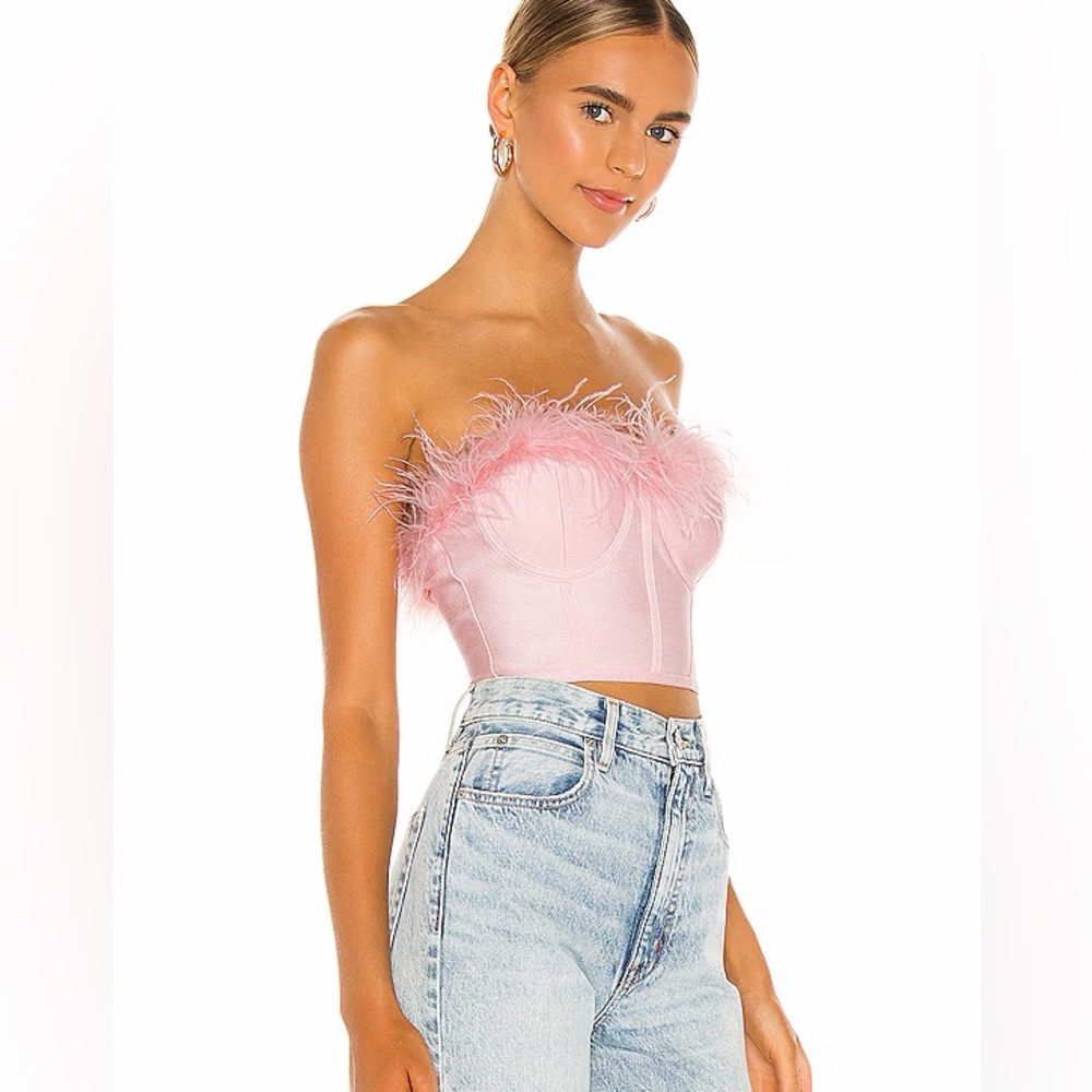 Superdown Ramona Bustier Top in Blush M